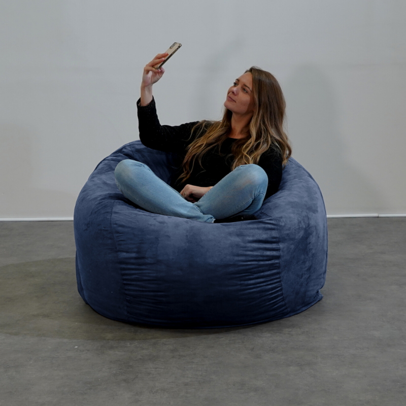 Pouf Géant Microsuède - 120 cm - Banabag