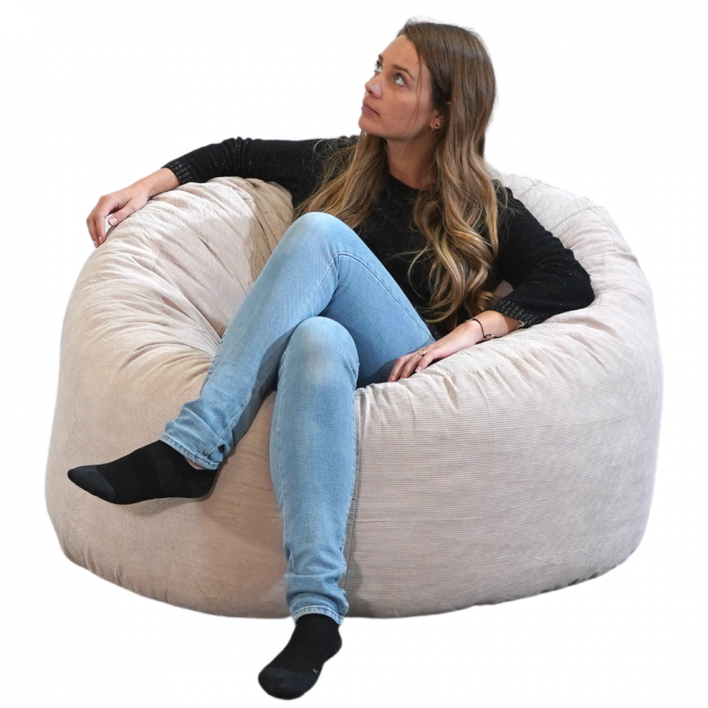 Pouf  Velours Côtelé - 100 cm