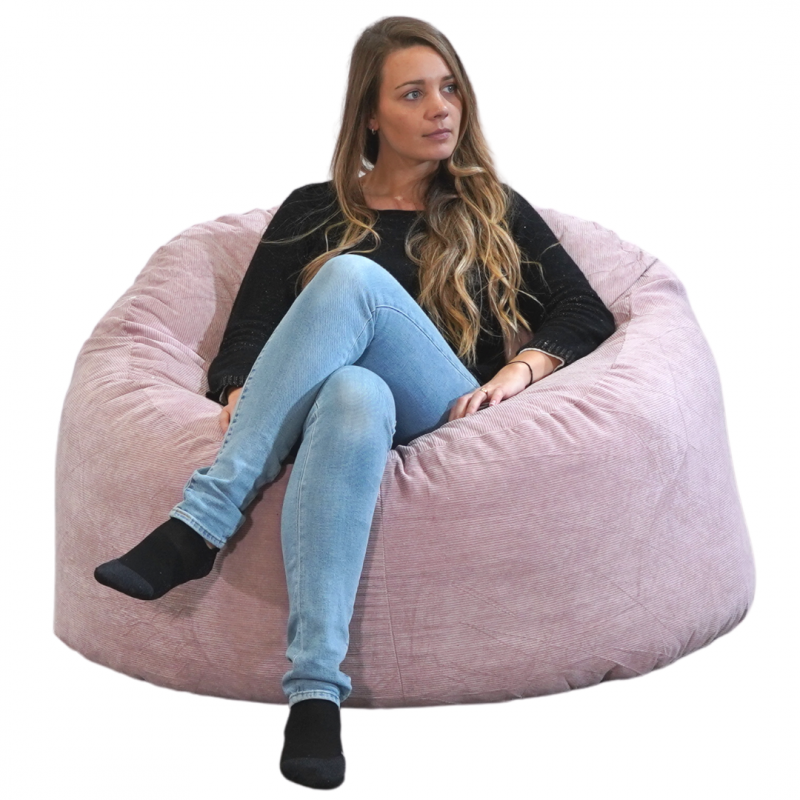 Pouf  Velours Côtelé - 100 cm