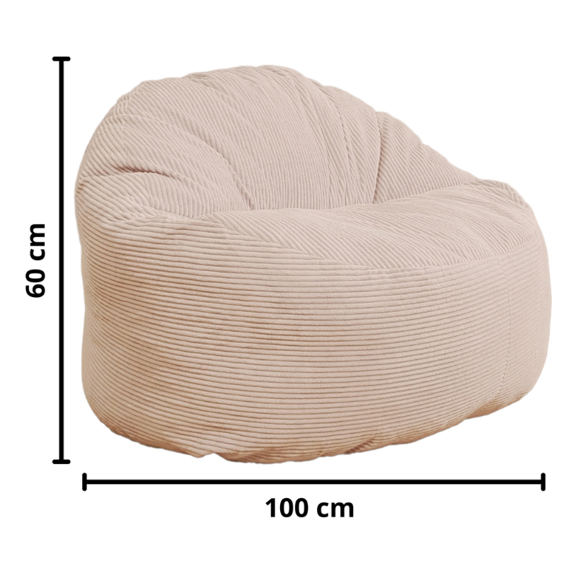 Pouf Velours Côtelé épais 100cm