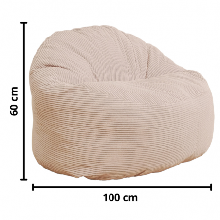 Pouf Velours Côtelé épais 100cm