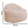 Pouf Velours Côtelé épais 100cm