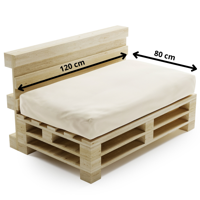 Coussin Palette Déhoussable Imperméable Assise 120x80 cm