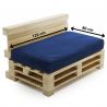 Coussin Palette Déhoussable Imperméable Assise 120x80 cm