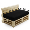 Coussin Palette Déhoussable Imperméable Assise 120x80 cm
