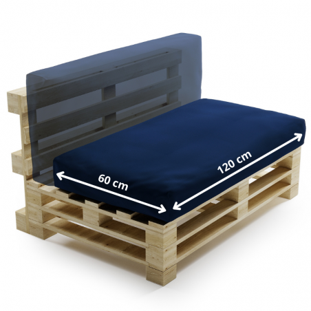Coussin palette déhoussable imperméable 120x60 cm