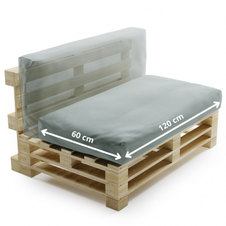 Coussin palette déhoussable imperméable 120x60 cm