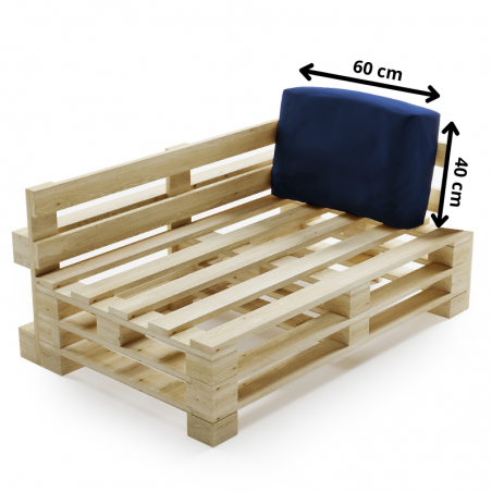 Coussin palette déhoussable imperméable Angle 60x40 cm