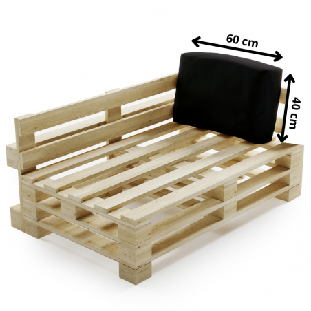 Coussin palette déhoussable imperméable Angle 60x40 cm