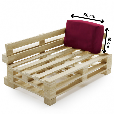 Coussin palette déhoussable imperméable Angle 60x40 cm