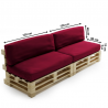 Coussins palette déhoussable imperméable LOT X2