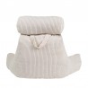 Coussin de lecture déhoussable Velours Côtelé Blanc cassé