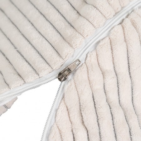 Coussin de lecture déhoussable Velours Côtelé Blanc cassé