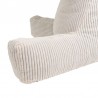 Coussin de lecture déhoussable Velours Côtelé Blanc cassé