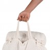 Coussin de lecture déhoussable Velours Côtelé Blanc cassé
