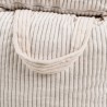 Coussin de lecture déhoussable Velours Côtelé Blanc cassé