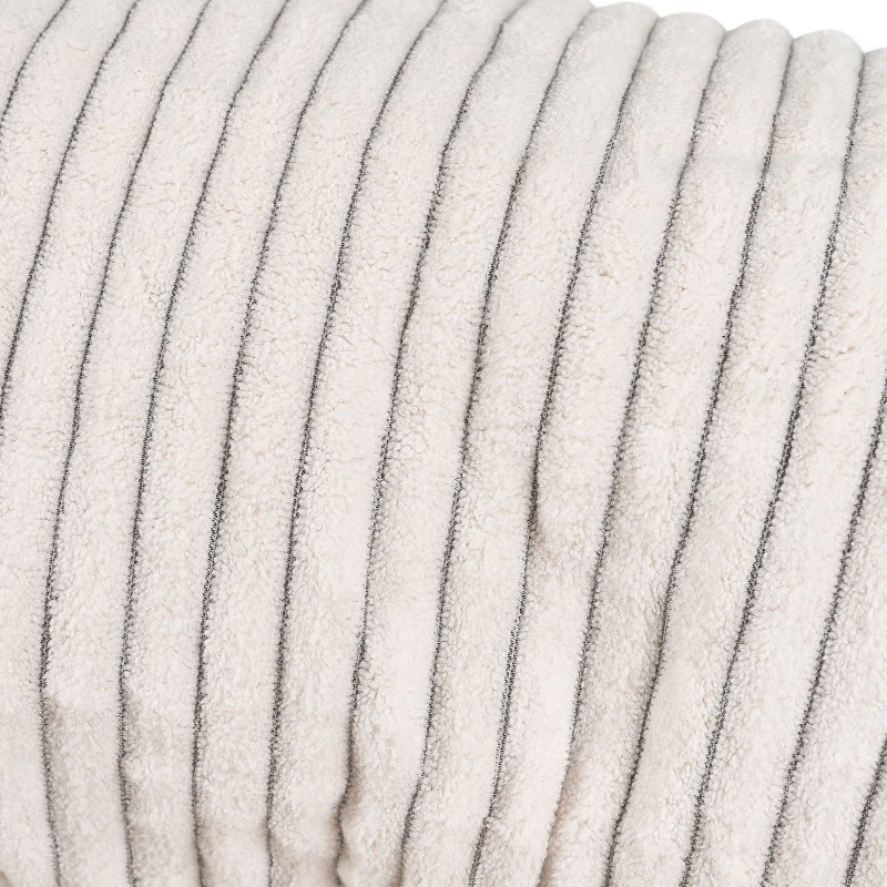 Coussin de lecture déhoussable Velours Côtelé Blanc cassé