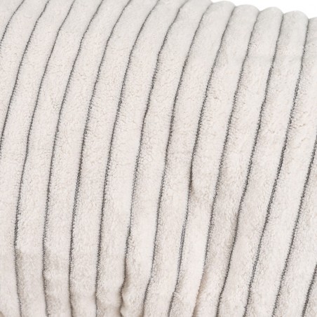 Coussin de lecture déhoussable Velours Côtelé Blanc cassé