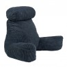 Coussin de lecture déhoussable Velours Côtelé Bleu