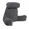 Coussin de lecture déhoussable Velours Côtelé Gris