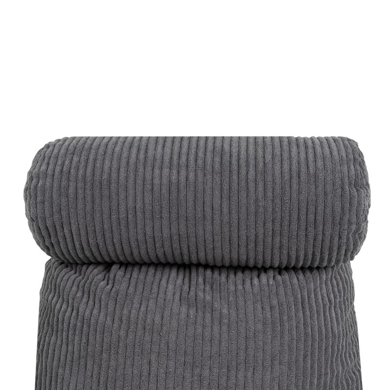 Coussin de lecture déhoussable Velours Côtelé Gris
