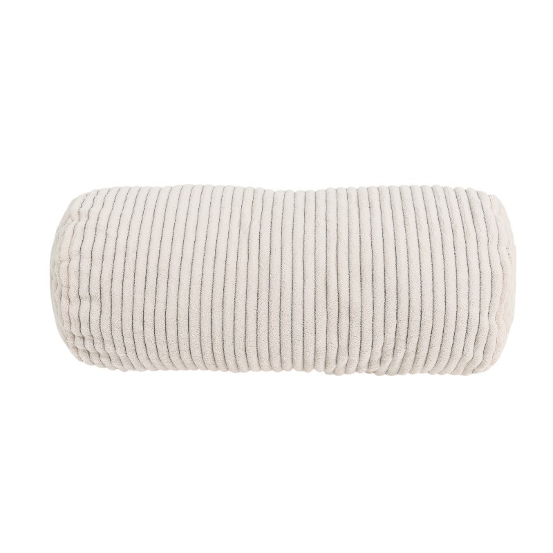 Coussin de lecture déhoussable Velours Côtelé Blanc cassé