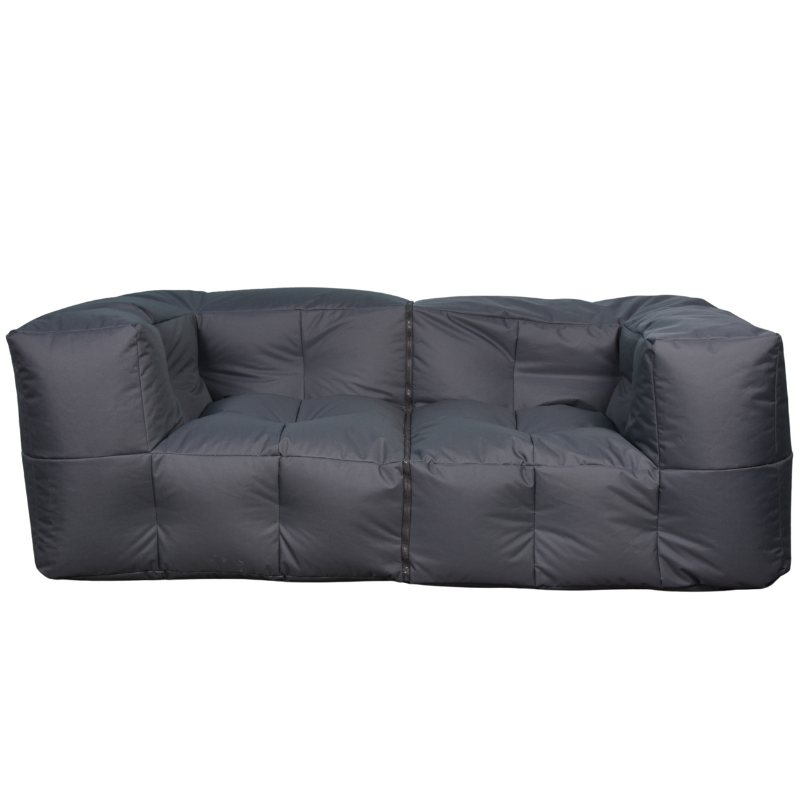 Canapé modulable extérieur gris foncé