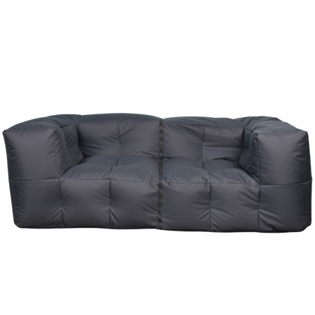 Canapé modulable extérieur gris foncé