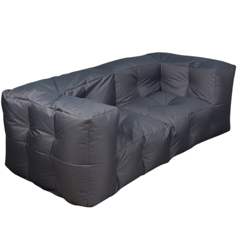 Canapé modulable extérieur gris foncé