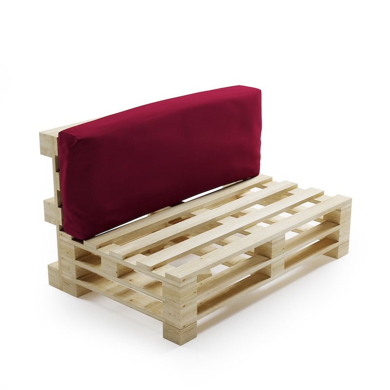 Housse Coussin Palette Déhoussable Dossier 120 x 40 cm