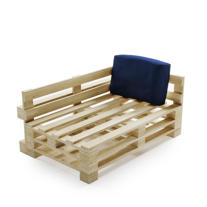 Housse Coussin Palette Déhoussable Angle 60 x 40 cm
