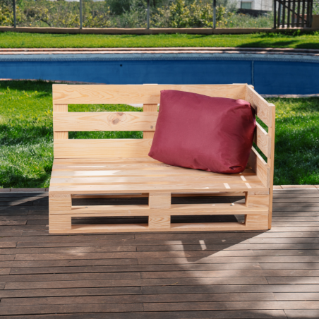 Housse Coussin Palette Déhoussable Angle 60 x 40 cm