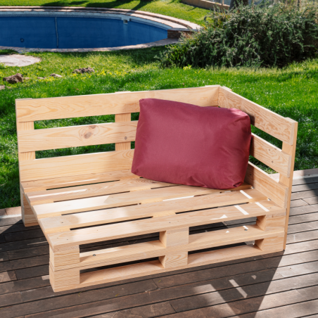 Coussin palette déhoussable imperméable Angle 60x40 cm