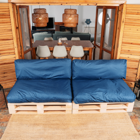 Coussins palette déhoussable imperméable LOT X2