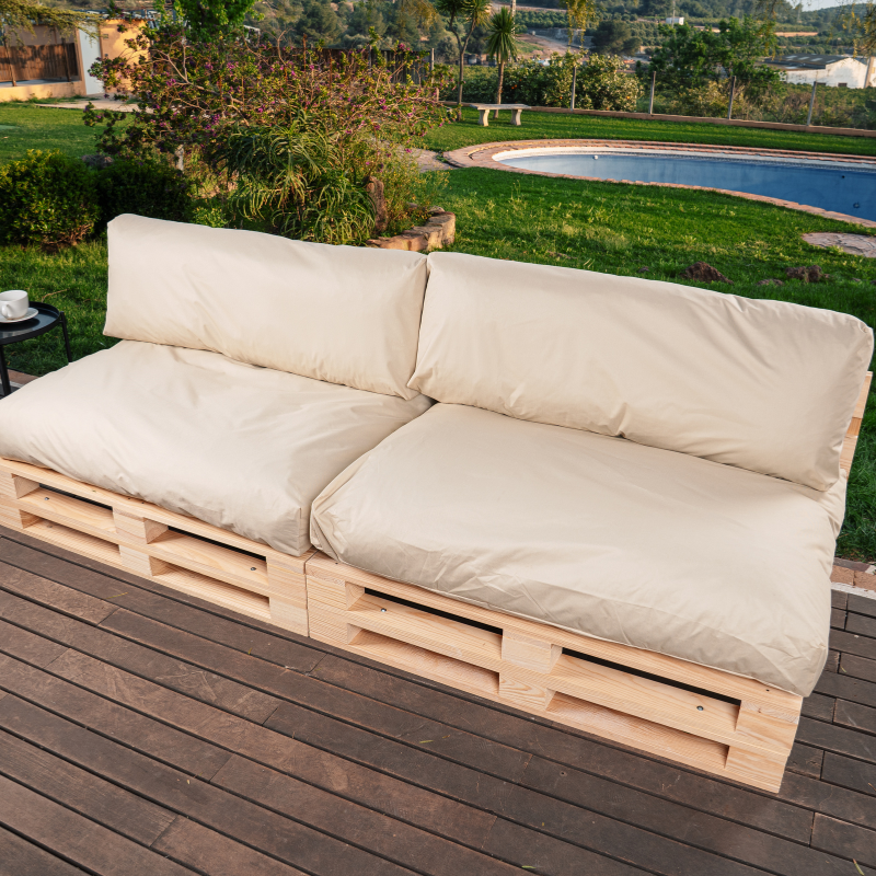 Coussins palette déhoussable imperméable LOT X2