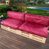 Coussins palette déhoussable imperméable LOT X2
