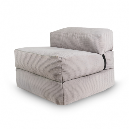 Housse Chauffeuse 1 place 70 x 190 cm Gris clair