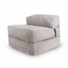 Housse Chauffeuse 1 place 70 x 190 cm Gris clair