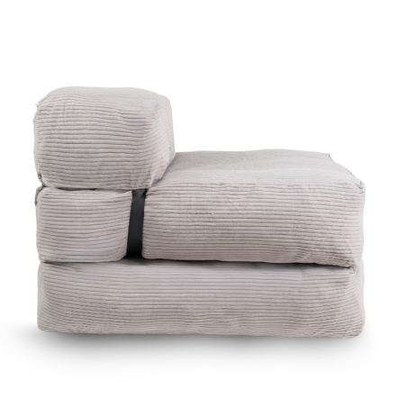 Housse Chauffeuse 1 place 70 x 190 cm Gris clair