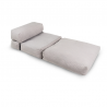 Housse Chauffeuse 1 place 70 x 190 cm Gris clair
