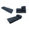 Housse Chauffeuse 1 place 70 x 190 cm Bleu foncé