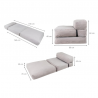 Housse Chauffeuse 1 place 70 x 190 cm Gris clair