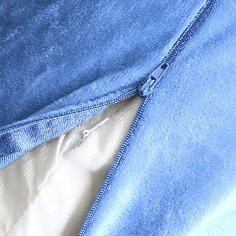 Housse Coussin de Grossesse Velours 140x80 cm Bleu