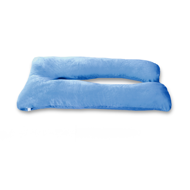 Housse Coussin de Grossesse Velours 140x80 cm Bleu