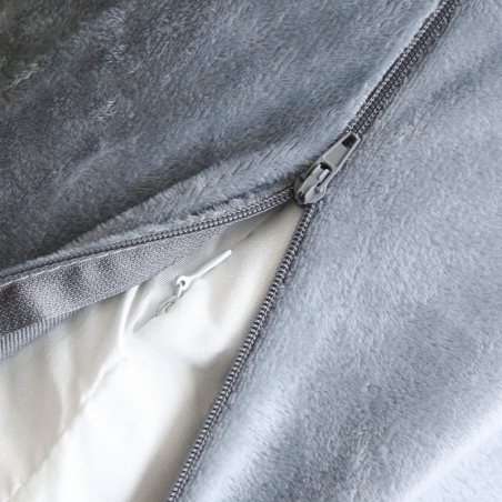 Housse Coussin de Grossesse Velours 140x80 cm Gris