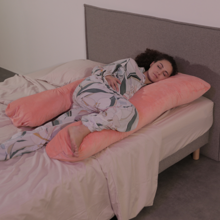 Housse Coussin de Grossesse Velours 140x80 cm Rose