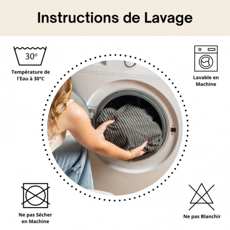 Housse Pouf poire velours côtelé 120x100 cm