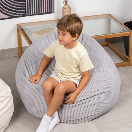 Housse Pouf poire velours côtelé 80x70 cm