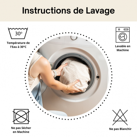 Housse Pouf poire velours côtelé 80x70 cm