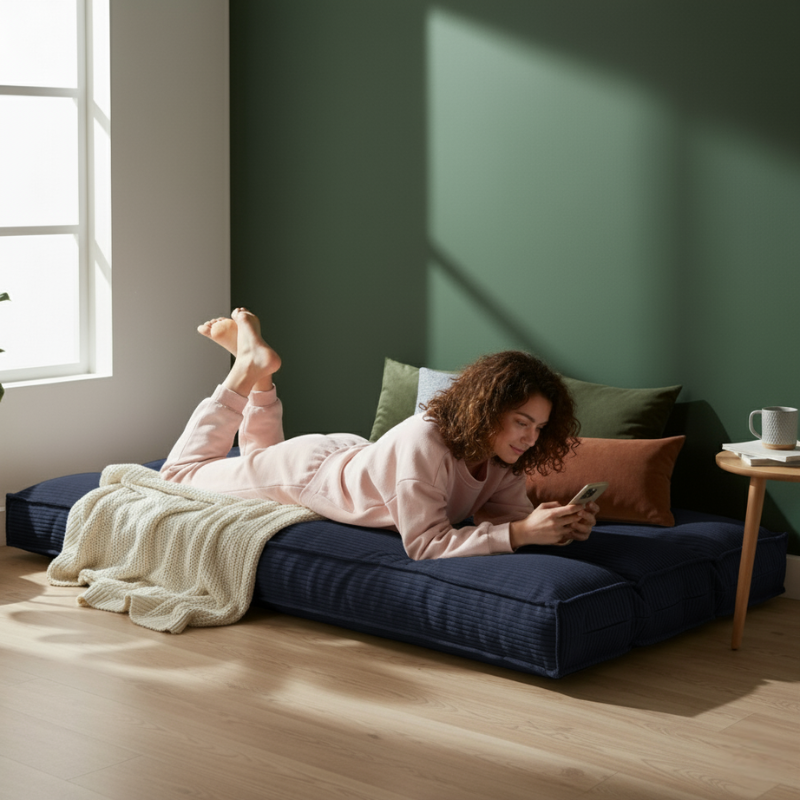 Futon déhoussable 90 x 190 cm